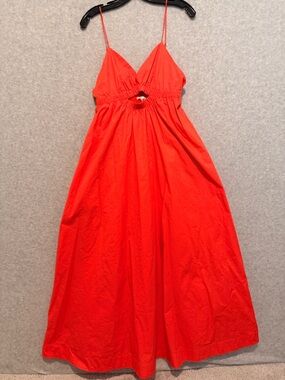 NIA Spaghetti Strap Maxi Dress with Front Cutout
